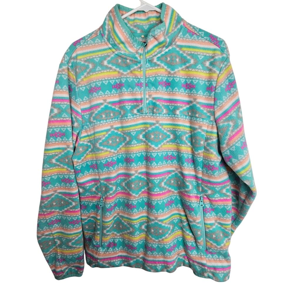 Chubbies Mens Southwestern Aztec Fair Isle Fleece Sweater Size L Western Cowboy